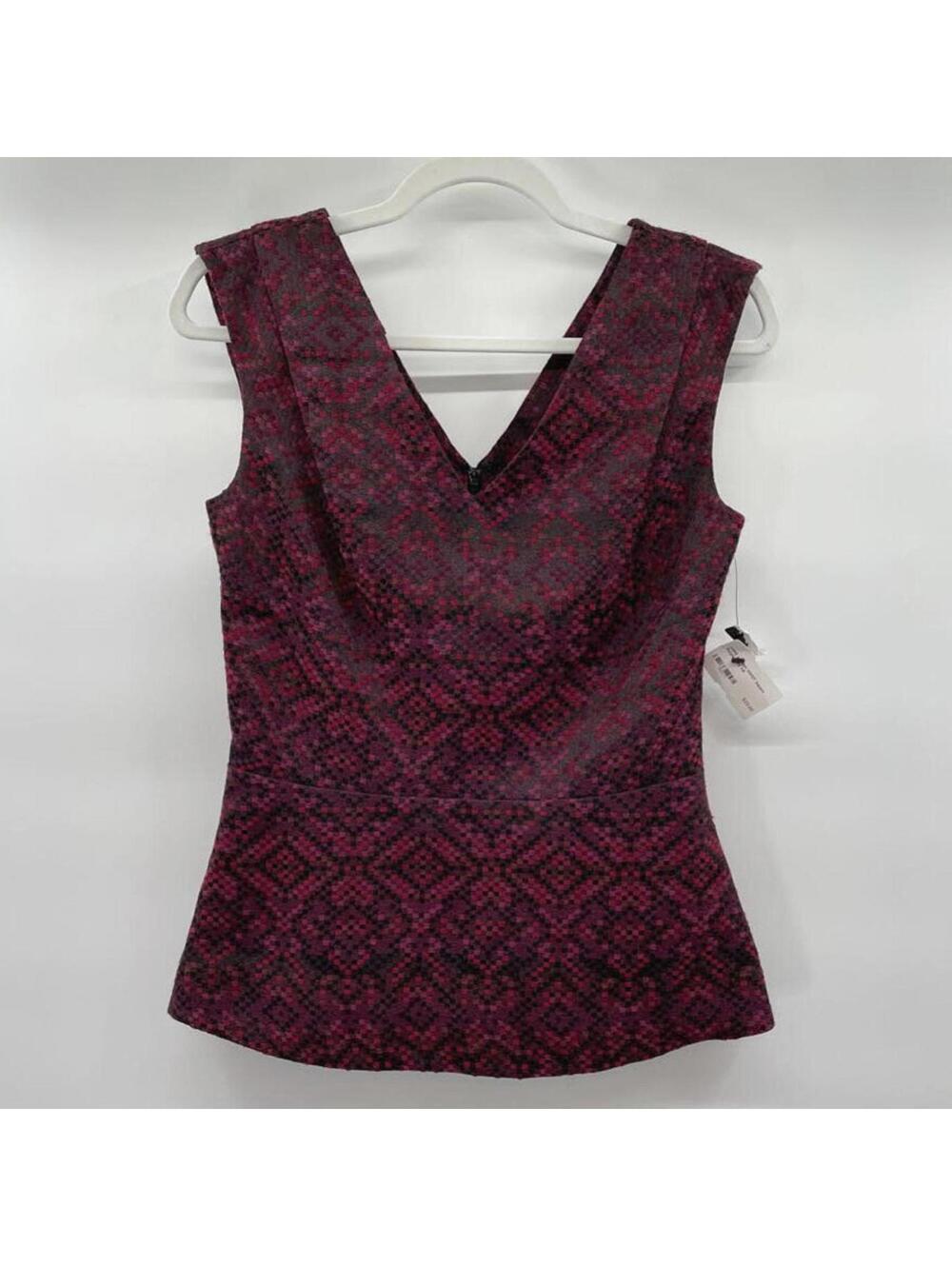Women's Halogen NWT Square Purple Multi Top XS